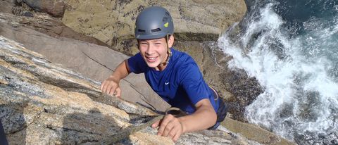 Acadia kids rock climbing outdoors camp petra cliffs burlington vermont